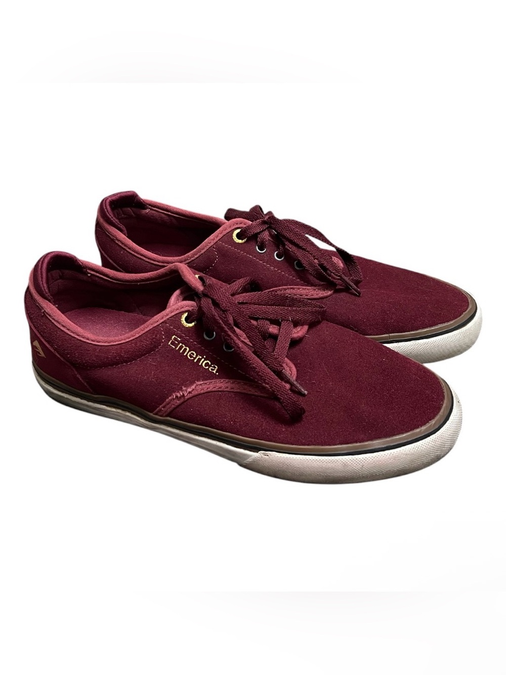 Emerica Wino G6 Burgundy Red Suede Low-Top Skate Sneakers